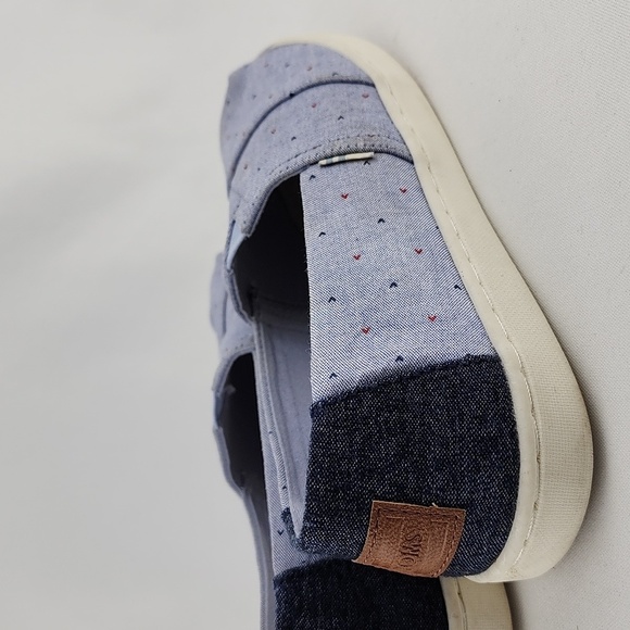 ⭐️3/ $30⭐️ TOMS Classics Heart Motif Woven Kids Espadrilles Slip-on Blue Size 2 - Picture 8 of 15